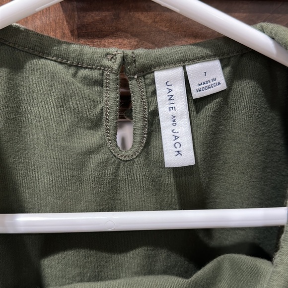 Janie and Jack olive green girls too size 7 - Picture 7 of 7